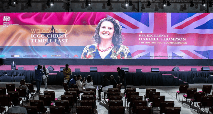 large stage LED screen