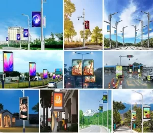 Light pole LED screen