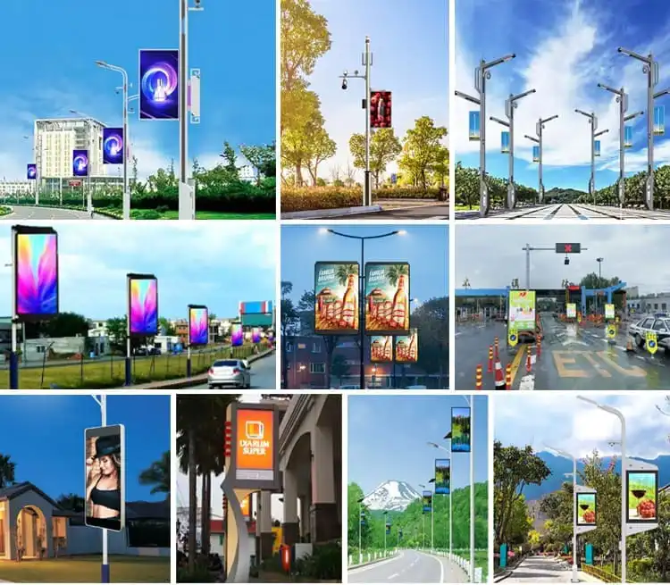 Light pole LED screen