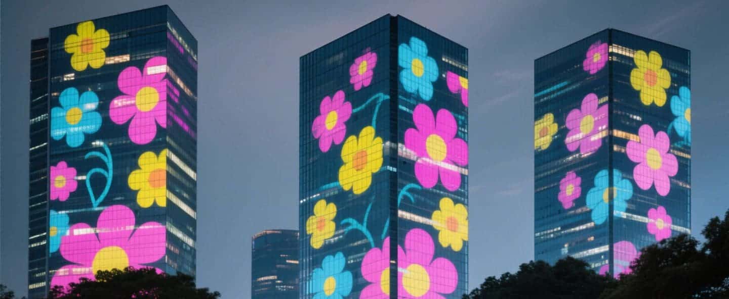 Grille LED transparent screen