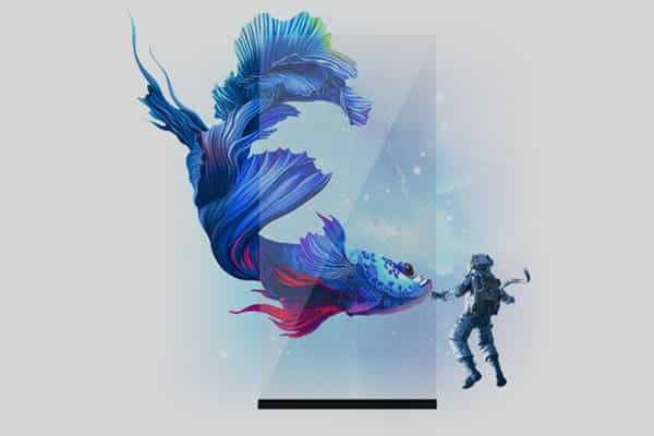 Flexible transparent LED screen