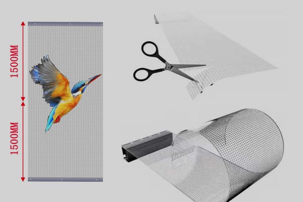 Holographic LED transparent screen