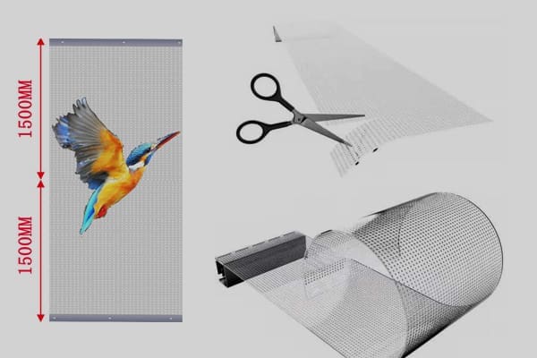 Holographic LED transparent screen