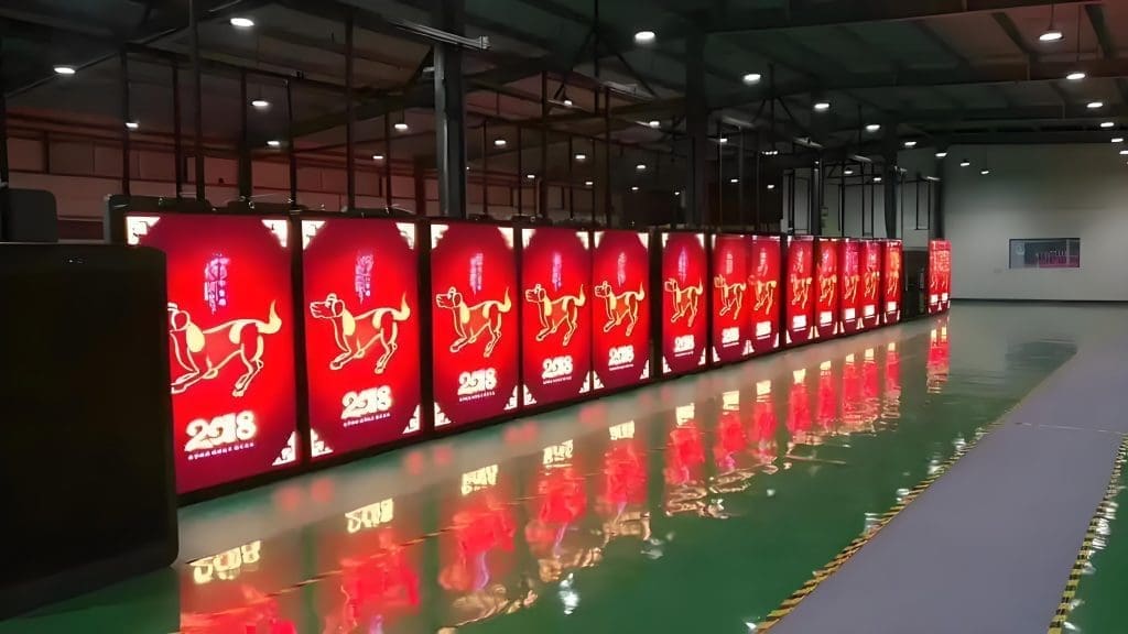 Lamp pole LED screens