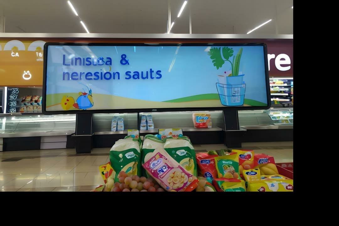 LED Display Screens in Supermarket