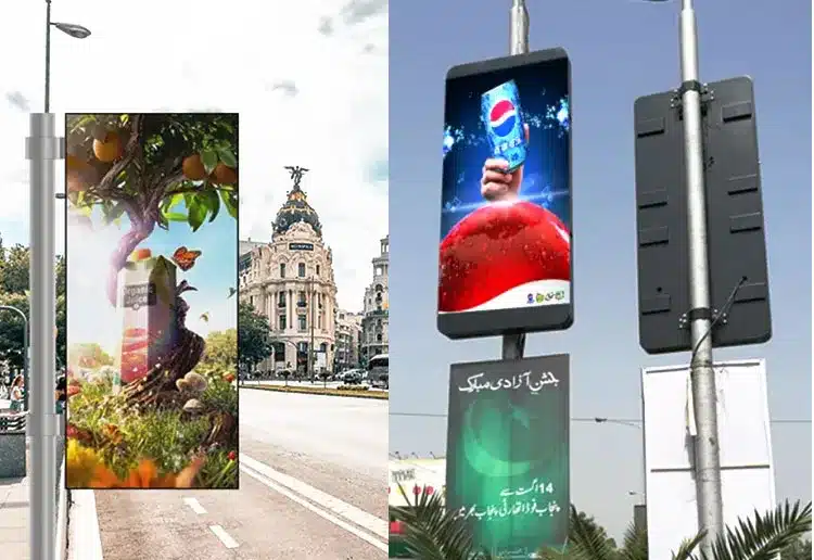 Street Light Pole LED Display