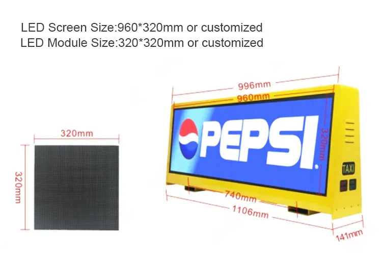 Taxi Top LED Display