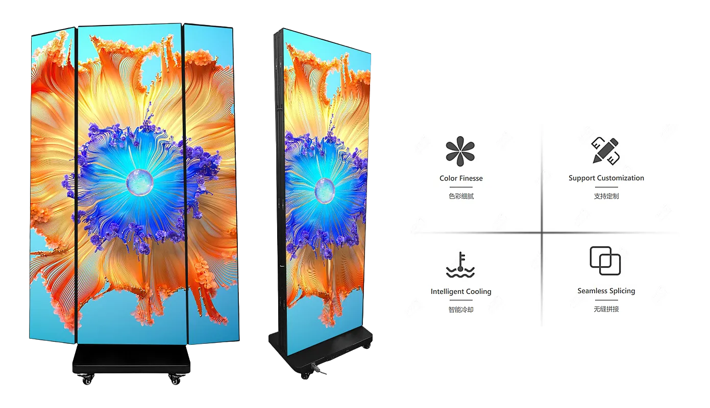 Tri-Folding LED Poster Screen