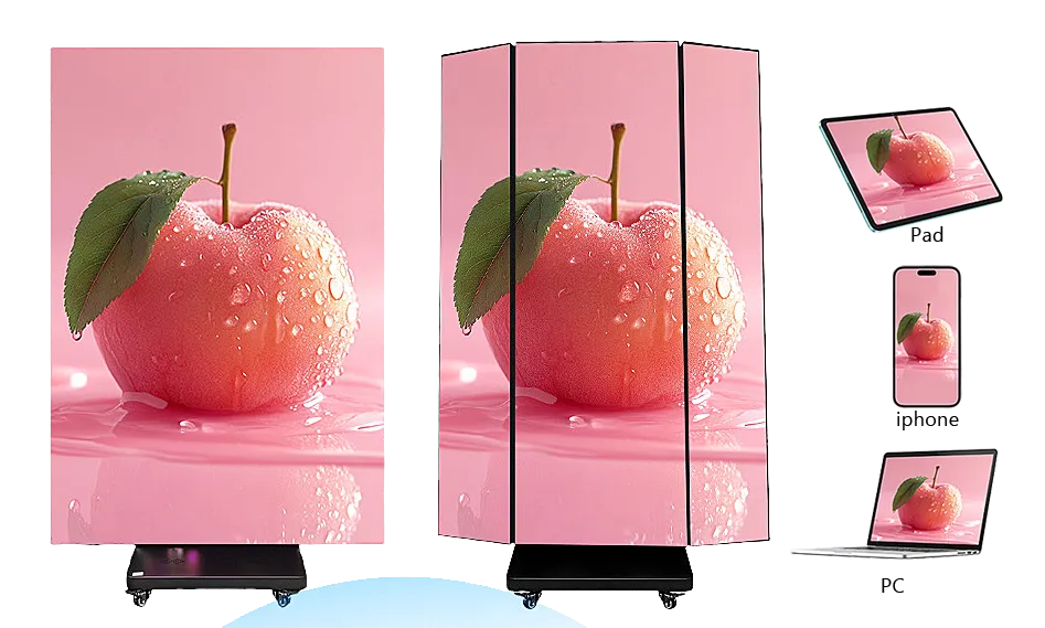 Tri-Folding LED Poster Screen