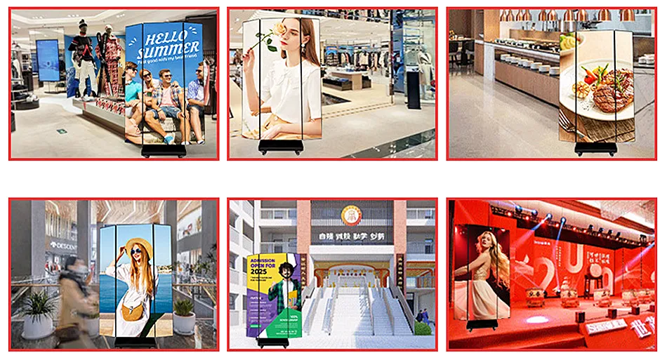 Tri-Folding LED Poster Screen